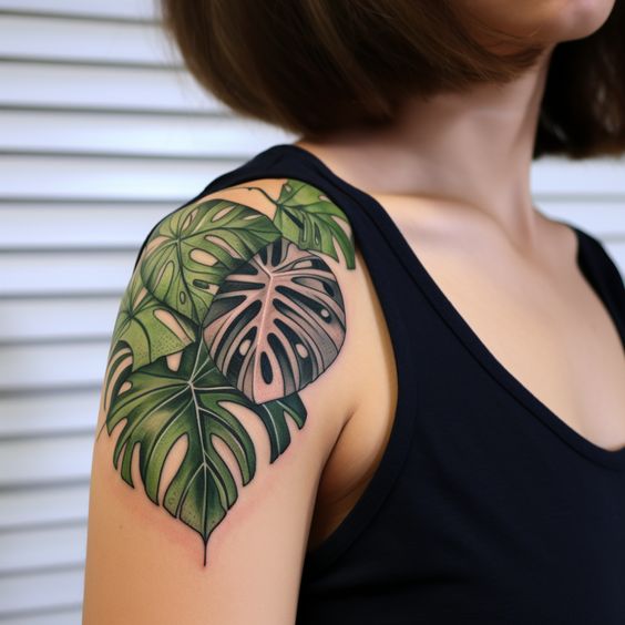 Beautiful Leaf tattoo design