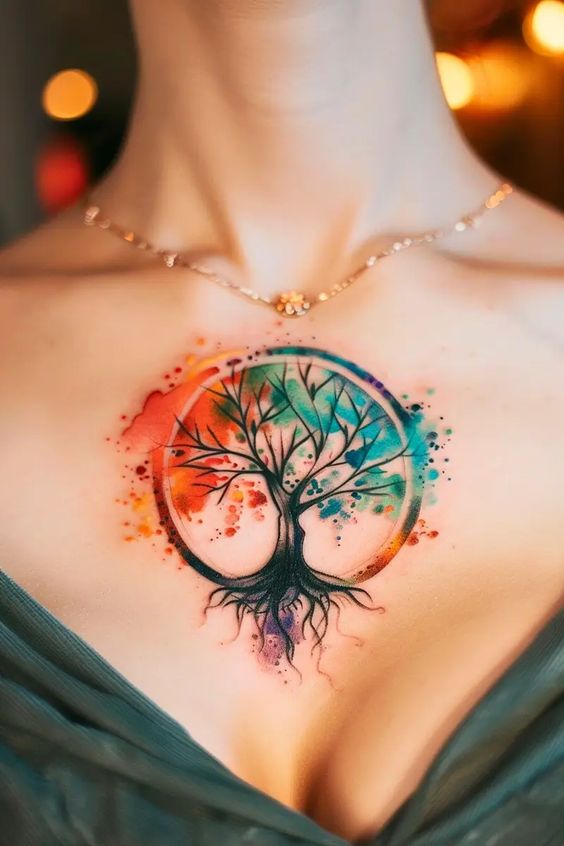 Beautiful Tree Tattoo Design