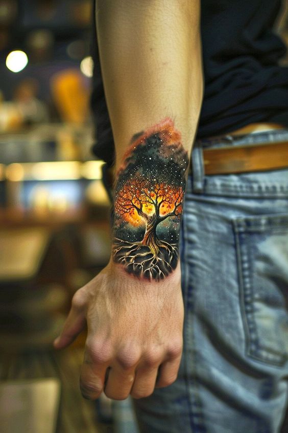 Bold & Meaningful Tree Tattoo