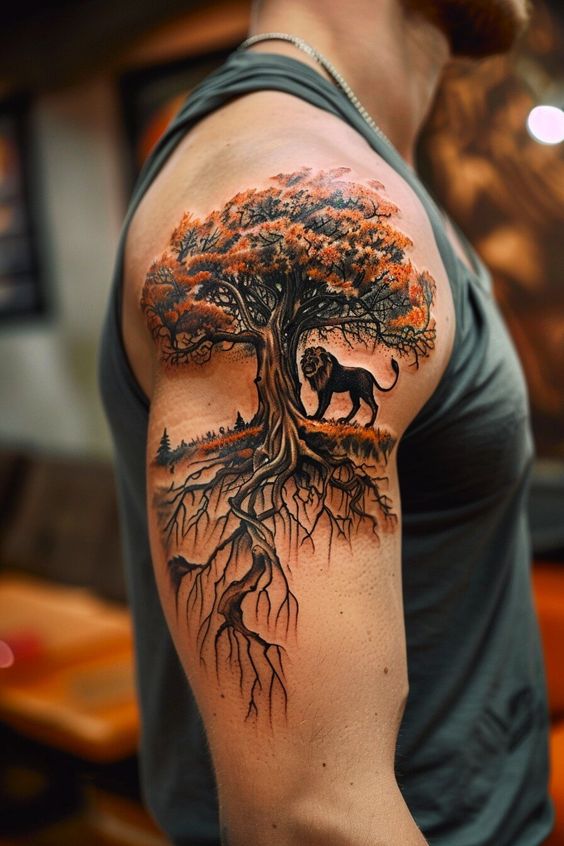 Creative Tree Tattoo Design