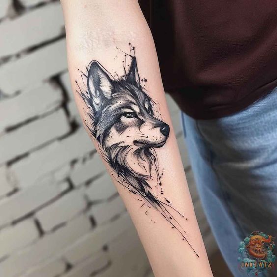 Cute Fox Tattoo Design