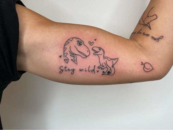 Dinosaur Tattoo Design at Arms for Kids