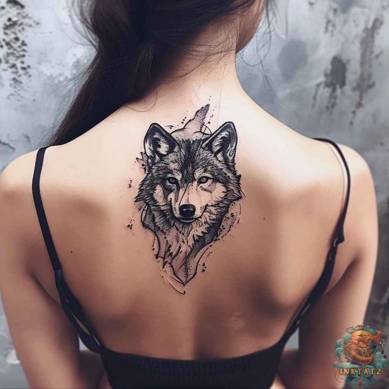 Fox Tattoo Design at Back