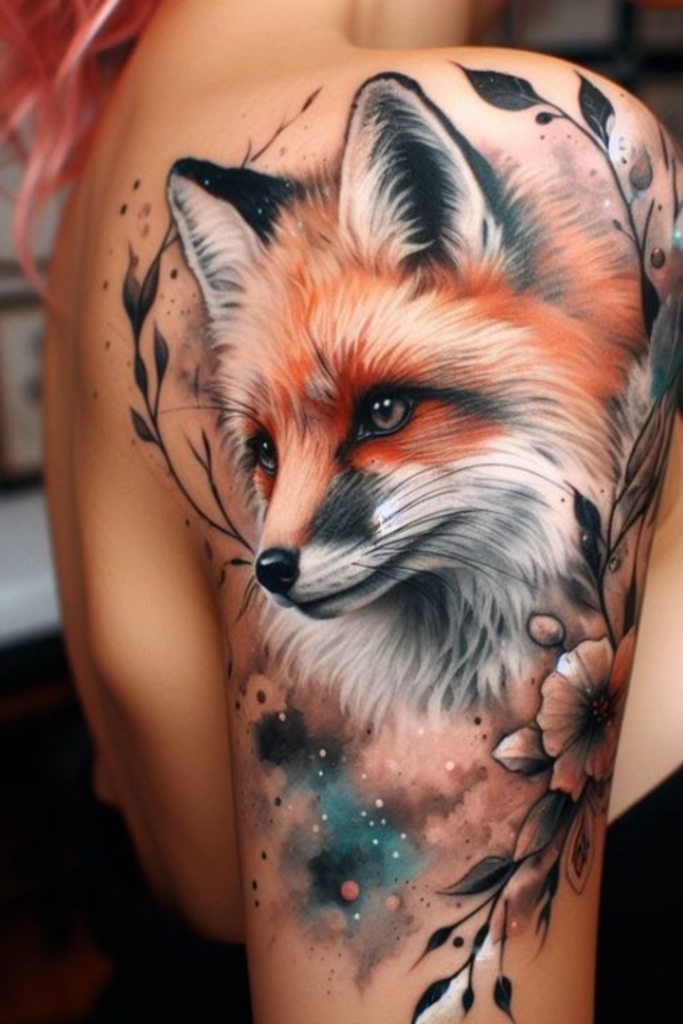 Fox Tattoo at Women Arms