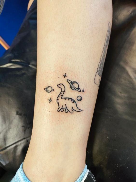 Minimalistic Dinosaur Tattoo