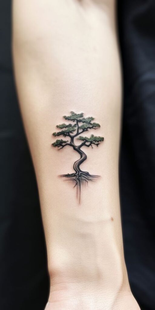 Minimalistic Tree Tattoo