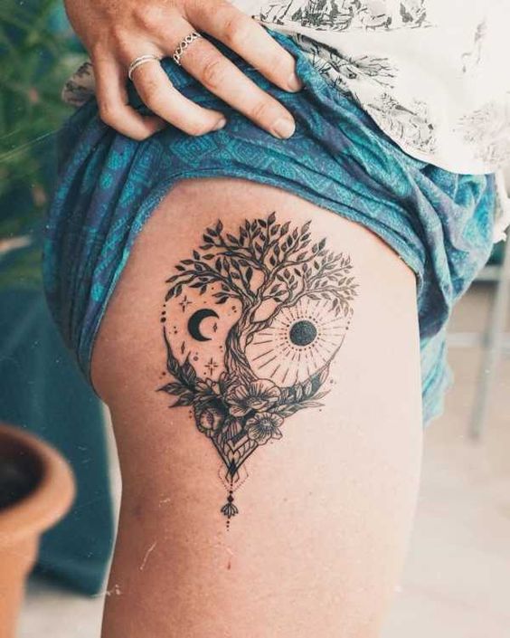 Mother Nature Tree Tattoo