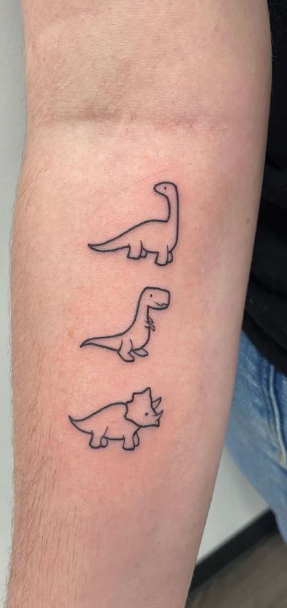 Simple Dinosaur Tattoo Design