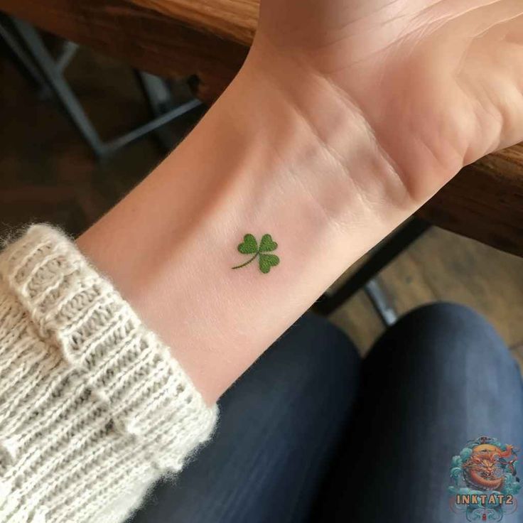 Simple Lucky Leaf tattoo design