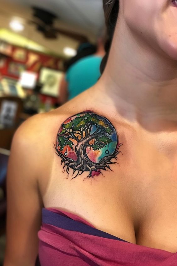 Tree of Life Feminine Tree Tattoo Design