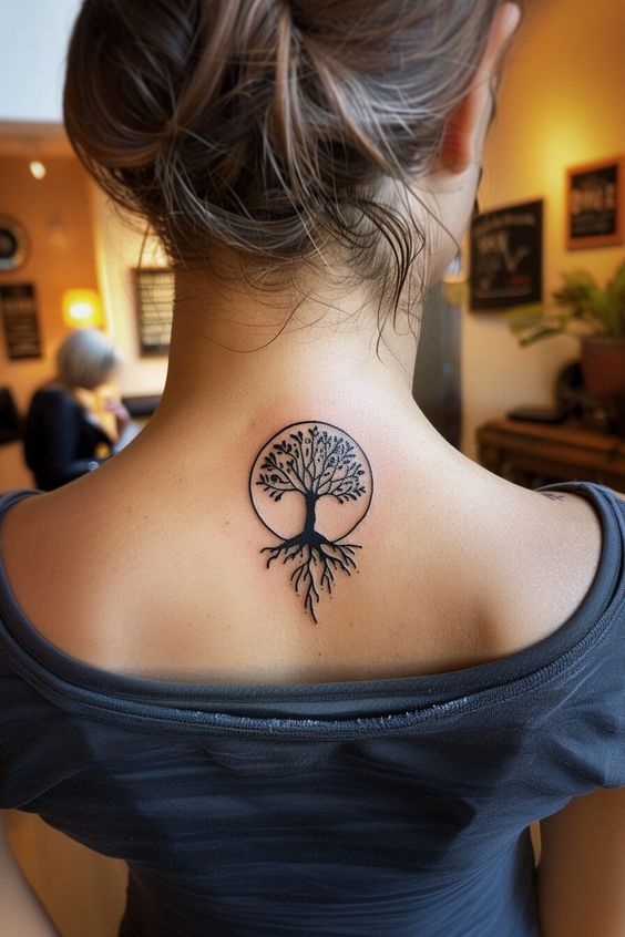 Unique Feminine Tree Tattoo