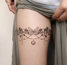 Thigh tattoo