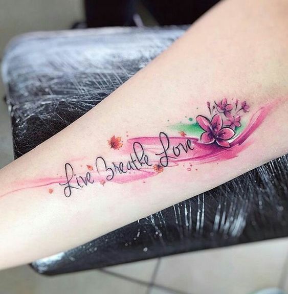 Life Inspiration Forearm Tattoo design