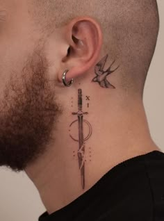 Neck tattoo for men