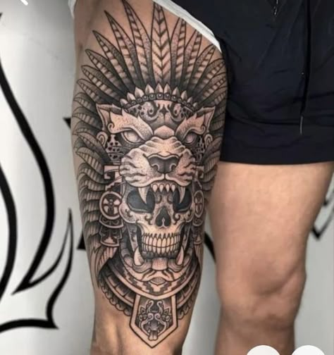 above the knee tattoo