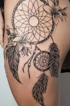 Symbolic Thigh Tattoo