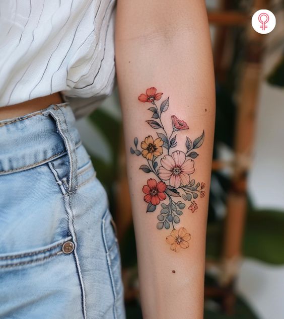 beautiful Forearm Tattoo for women