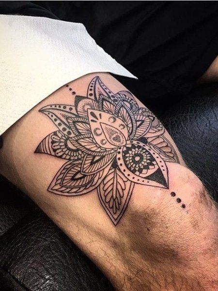 above the knee tattoo