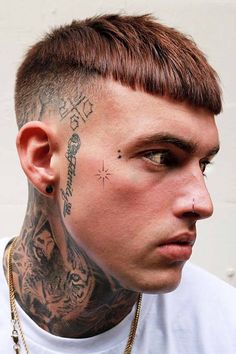 Neck tattoo for men