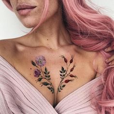 Chest tattoo for women