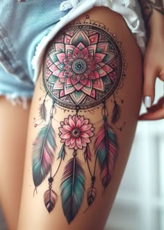 Symbolic Thigh Tattoo