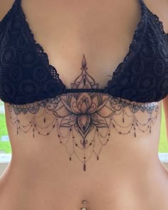 Chest tattoo for women