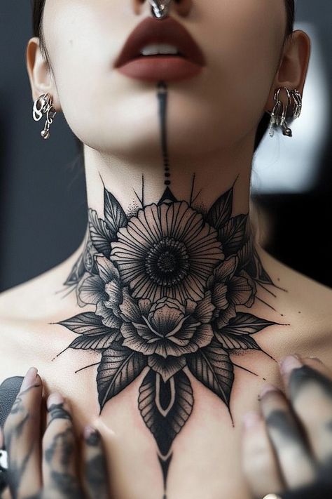 Neck Tattoo For Women