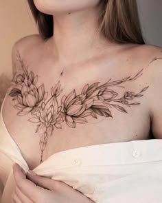 Chest tattoo for women