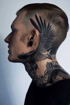 Neck tattoo for men