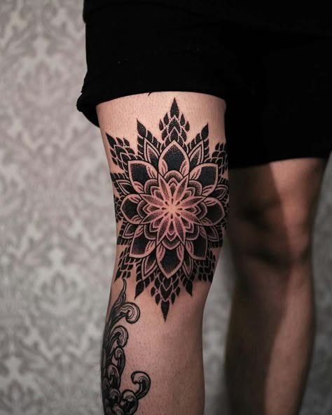 above the knee tattoo