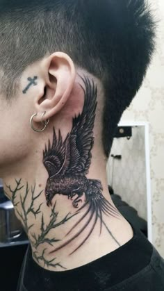 Neck tattoo for men