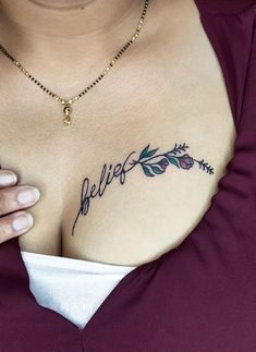 Chest tattoo for women