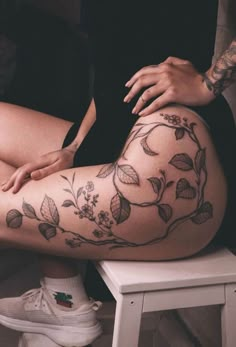 Thigh tattoo