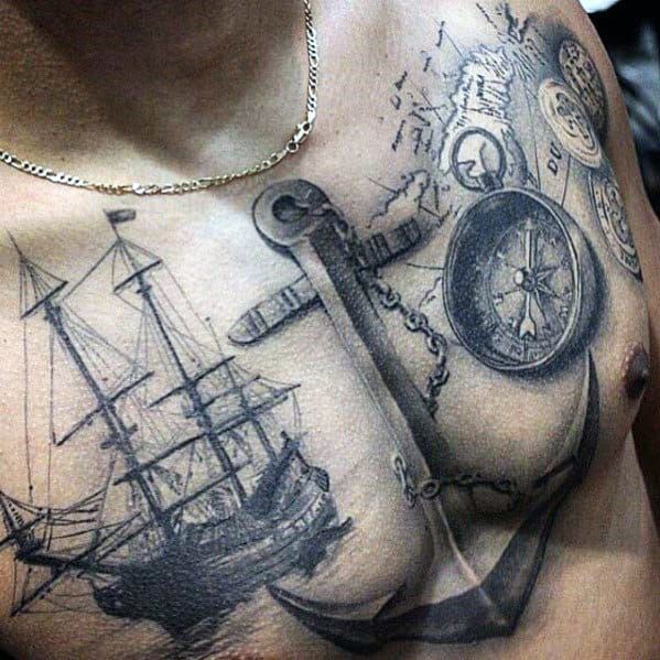 Anchor Ship Tattoo Design