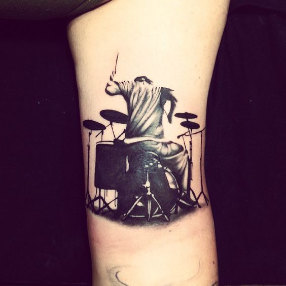 Artistic Drummer Tattoo