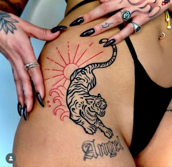 Artistic Tiger Tattoo Ideas for women