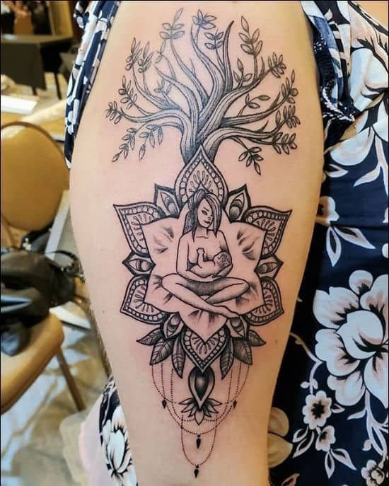 Artistic mom love tattoo