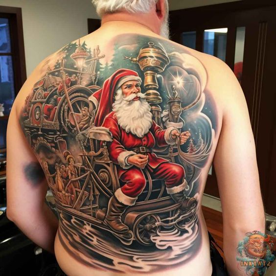 Awesome Christmas Tattoo design