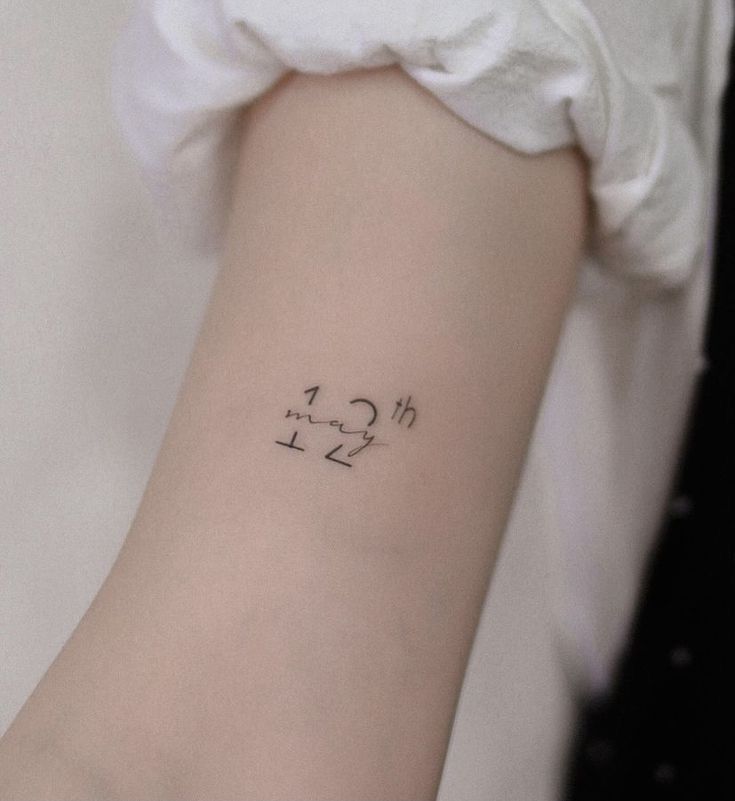 Baby date simple tattoo