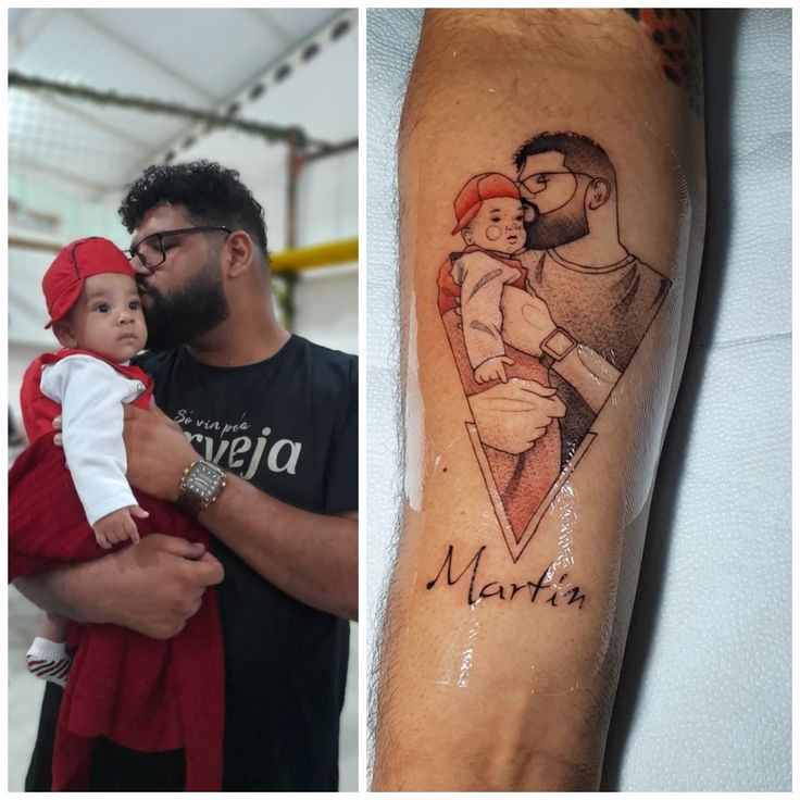 Beautiful Baby Portrait Tattoo design