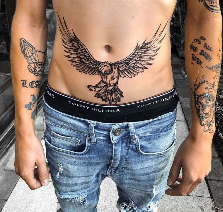 Beautiful Stomach tattoo design