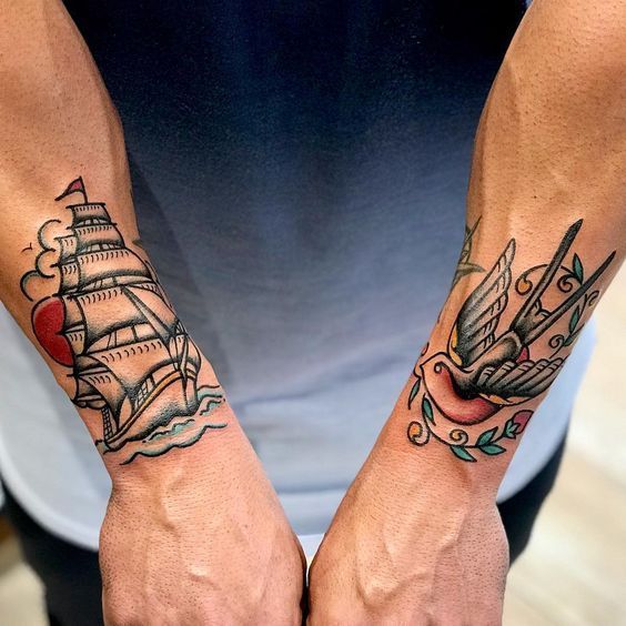 Creative Ship Tattoo