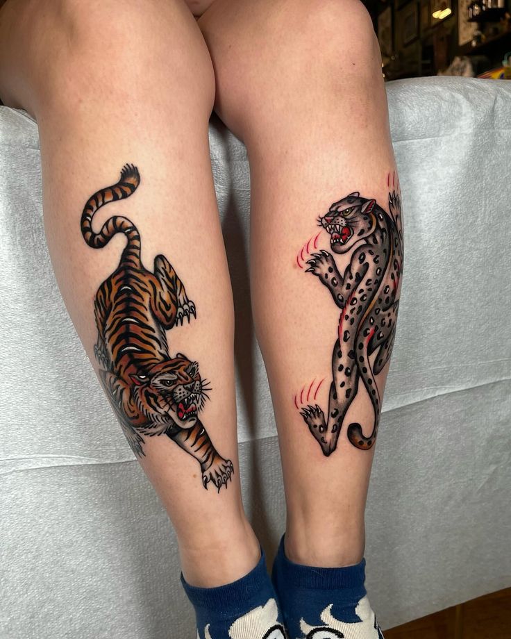 Creative Tiger Tattoo design