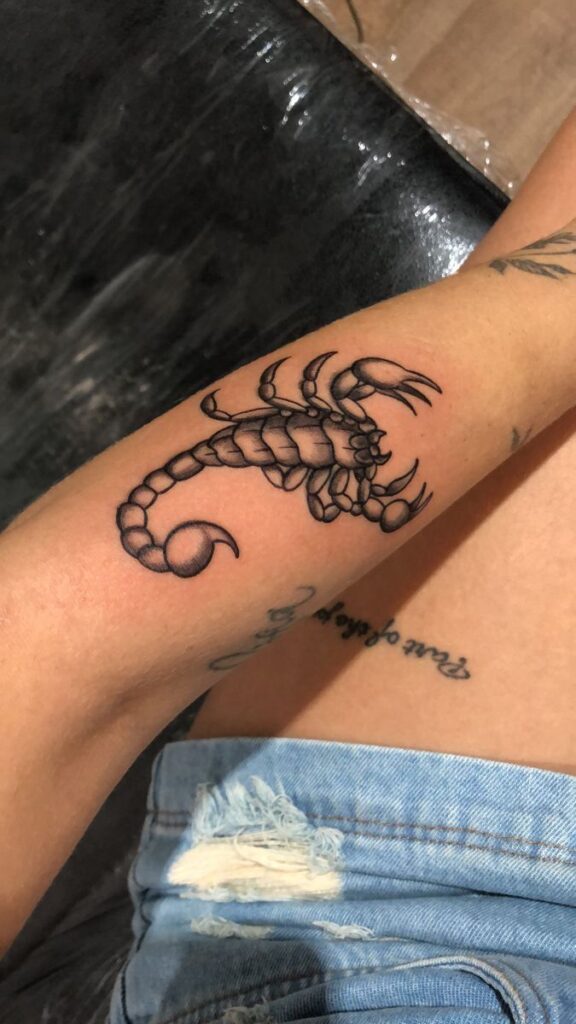 Cute Scorpion Tattoo for womens hand