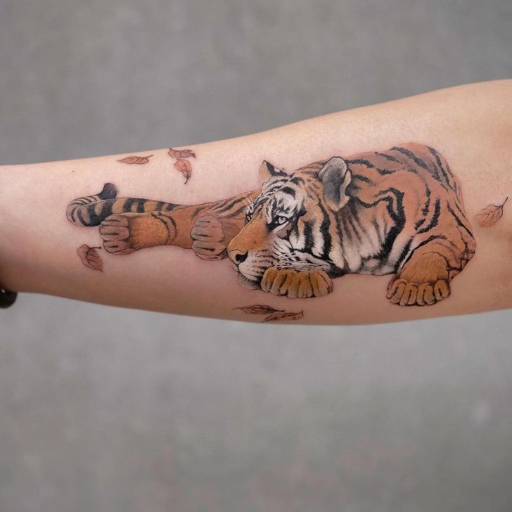 Cute Tiger Tattoo