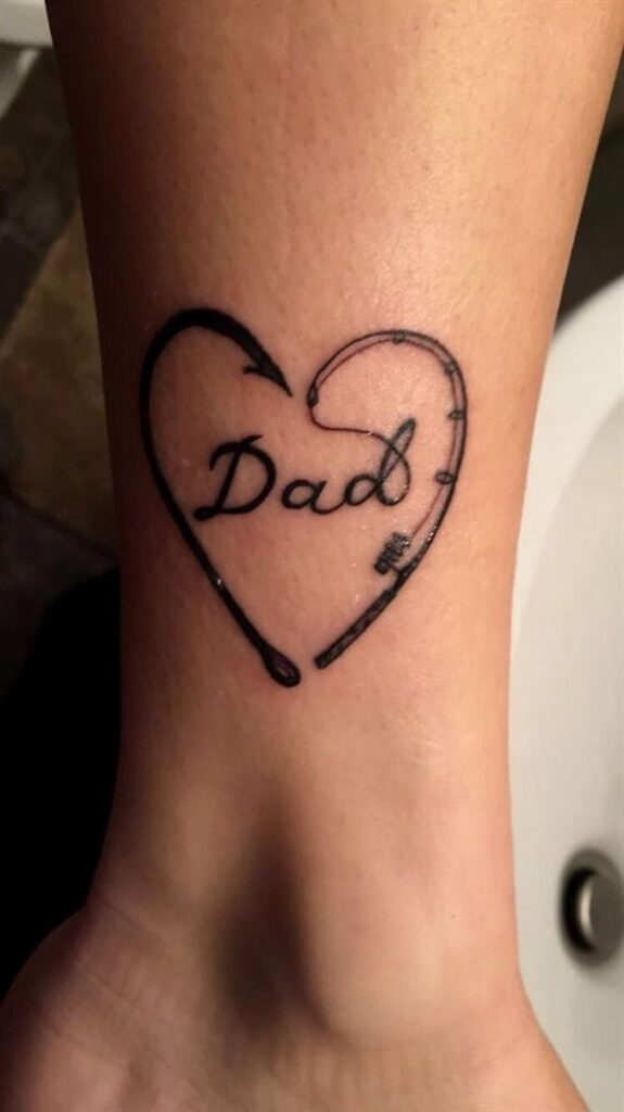 Dad Tattoo at leg