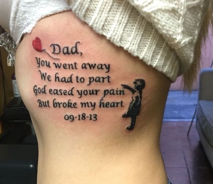 Dad memorial quote Tattoo