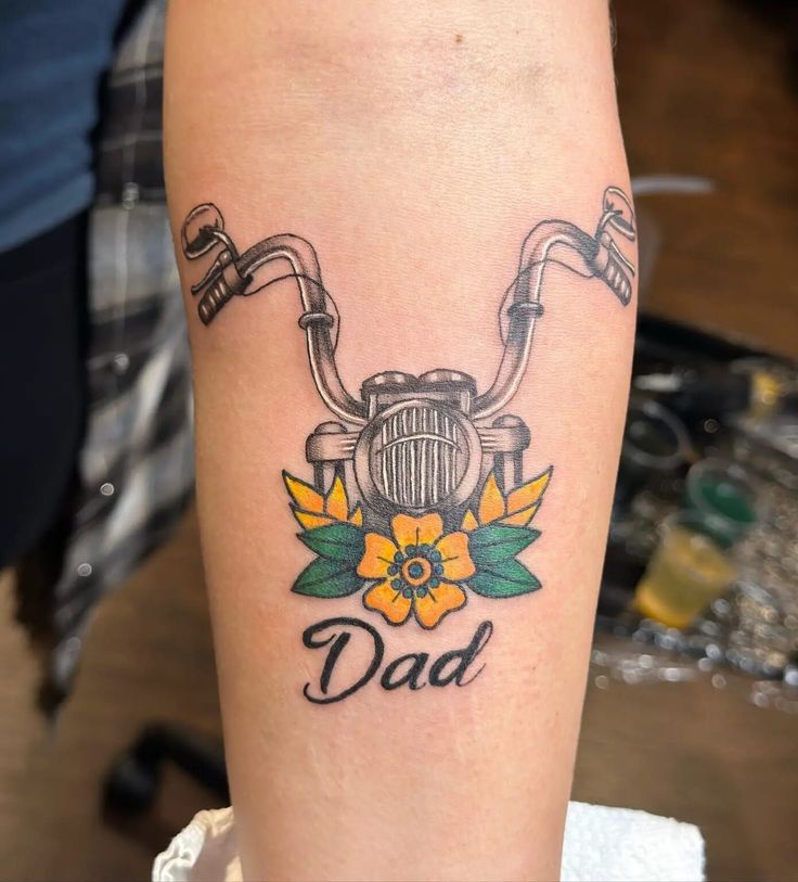 Floral Dad Tattoo