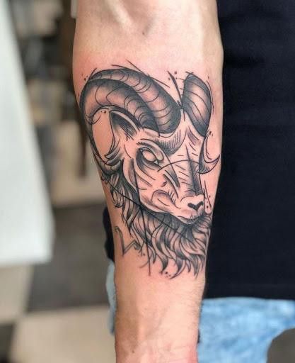 Geometric Aries Tattoo