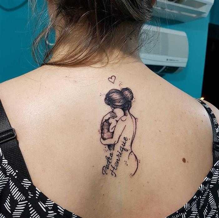 Mom love Baby Tattoo design